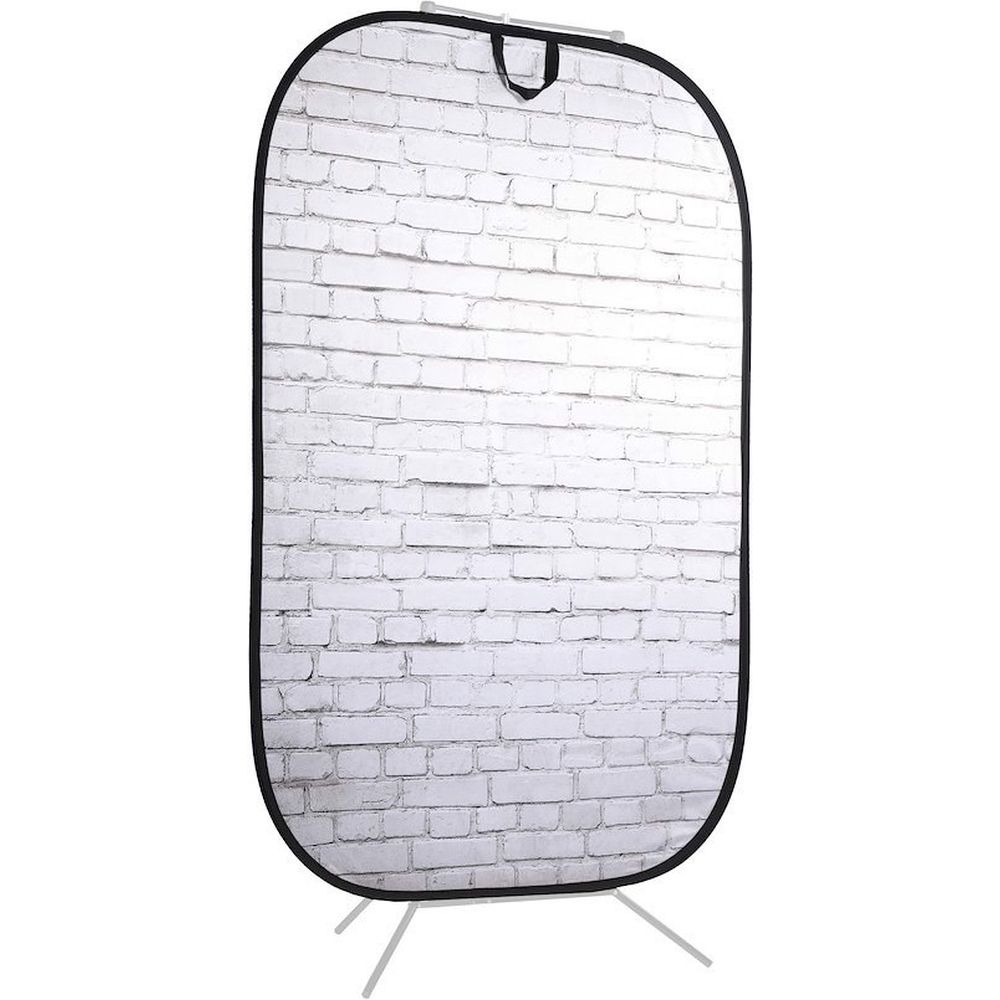 Manfrotto Urban collapsible backdrop 1.5x2.1m painted white/industrial grey brick