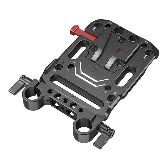 SmallRig 3016 Piastra per batteria con montaggio a V e doppio morsetto per asta da 15mm