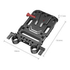 SmallRig 3016 Piastra per batteria con montaggio a V e doppio morsetto per asta da 15mm