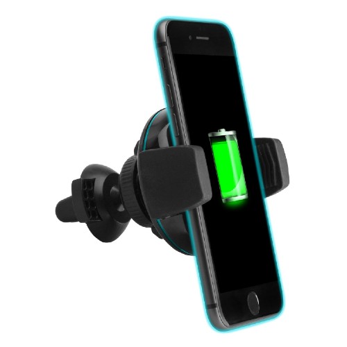 SBS Wireless Morsetto circular phone Car Supporto Qi caricabatterie 10W