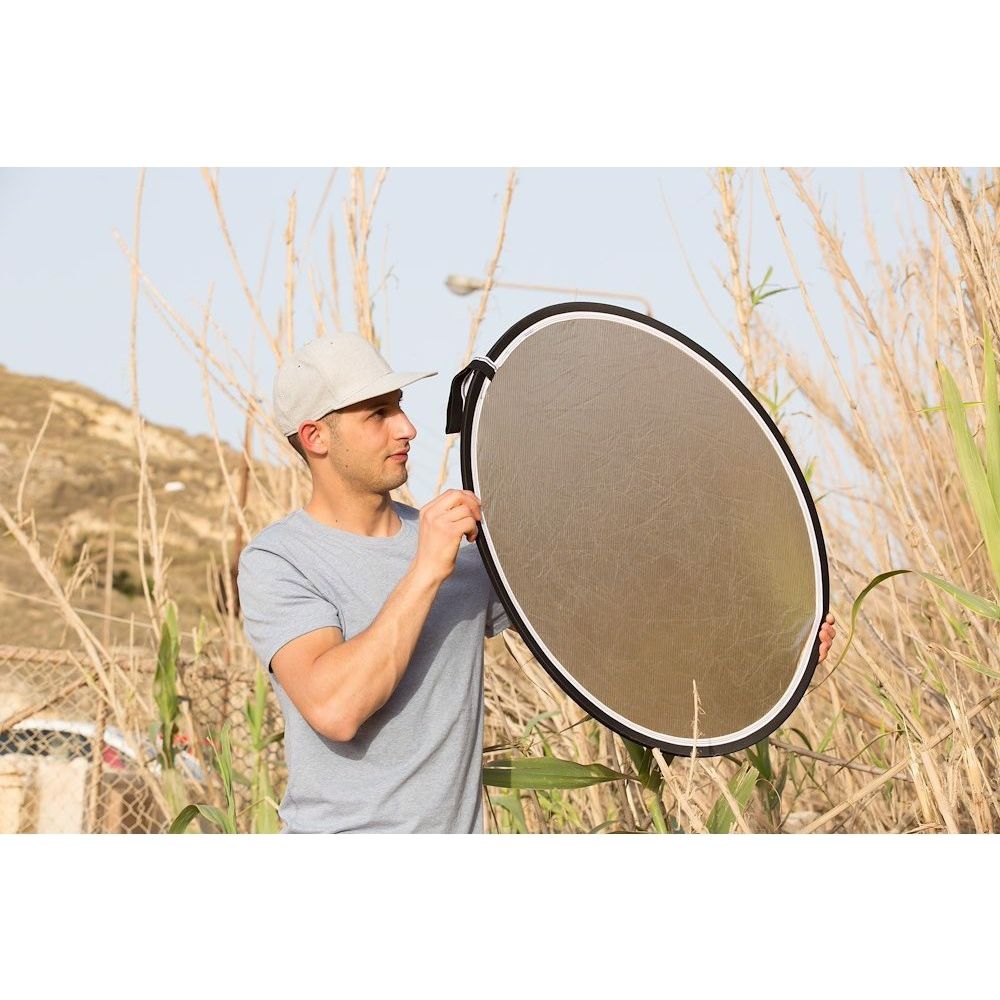 Manfrotto foldable reflection screen 75cm sunfire/white