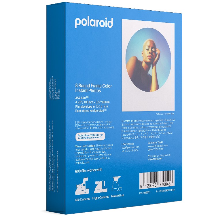 Polaroid Colour Instant Film for 600 Colour Round Frame