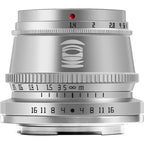 TTArtisan 35mm f/1.4 Fuji FX Attacco Argento