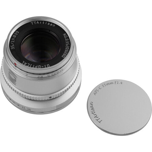 TTArtisan 35mm f/1.4 Fuji FX Attacco Argento