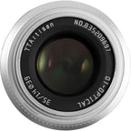 TTArtisan 35mm f/1.4 Fuji FX Attacco Argento