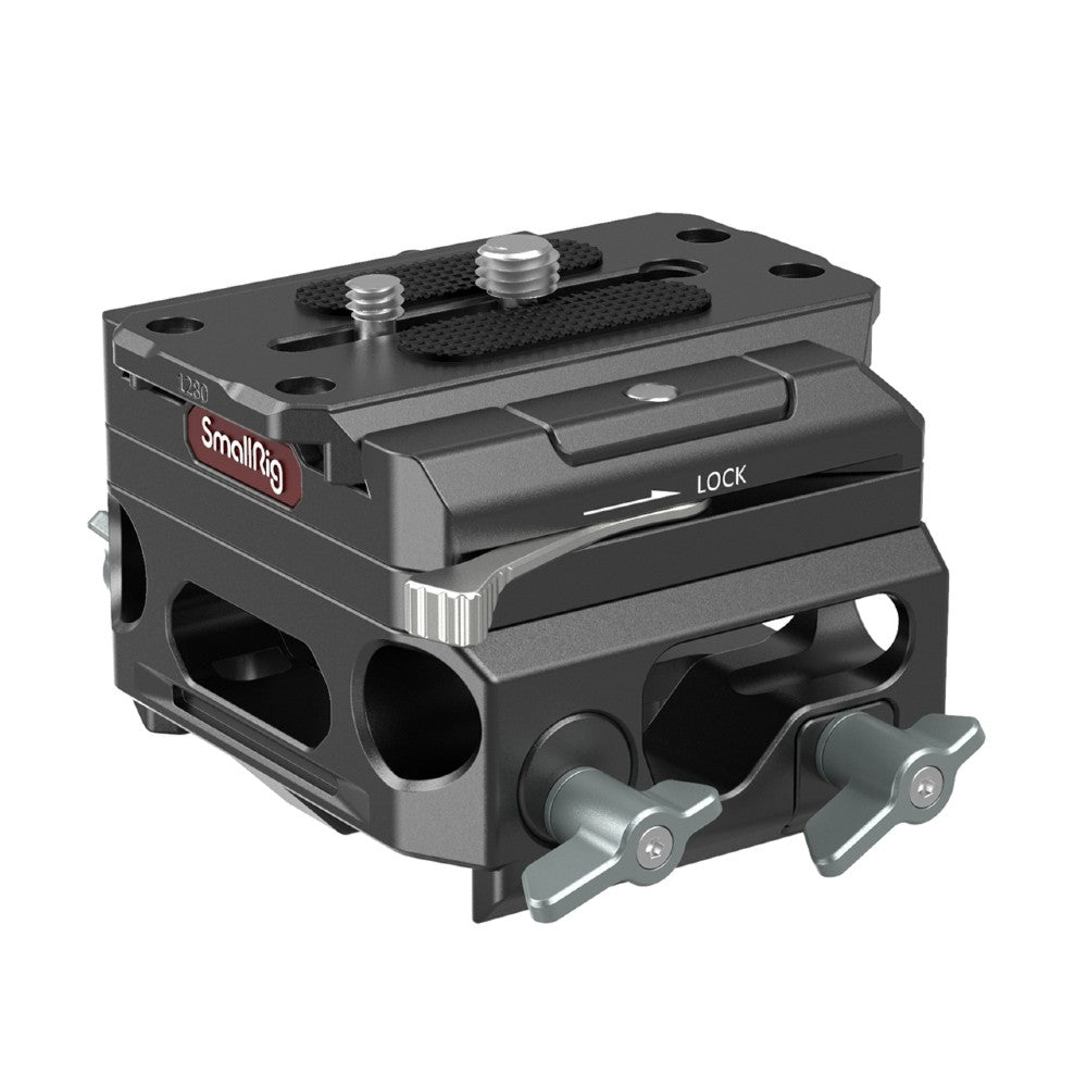 Piastra di base leggera SmallRig con doppio morsetto per asta da 15mm (versione in lega di magnesio)