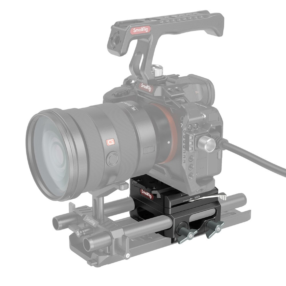 Piastra di base leggera SmallRig con doppio morsetto per asta da 15mm (versione in lega di magnesio)