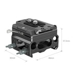Piastra di base leggera SmallRig con doppio morsetto per asta da 15mm (versione in lega di magnesio)