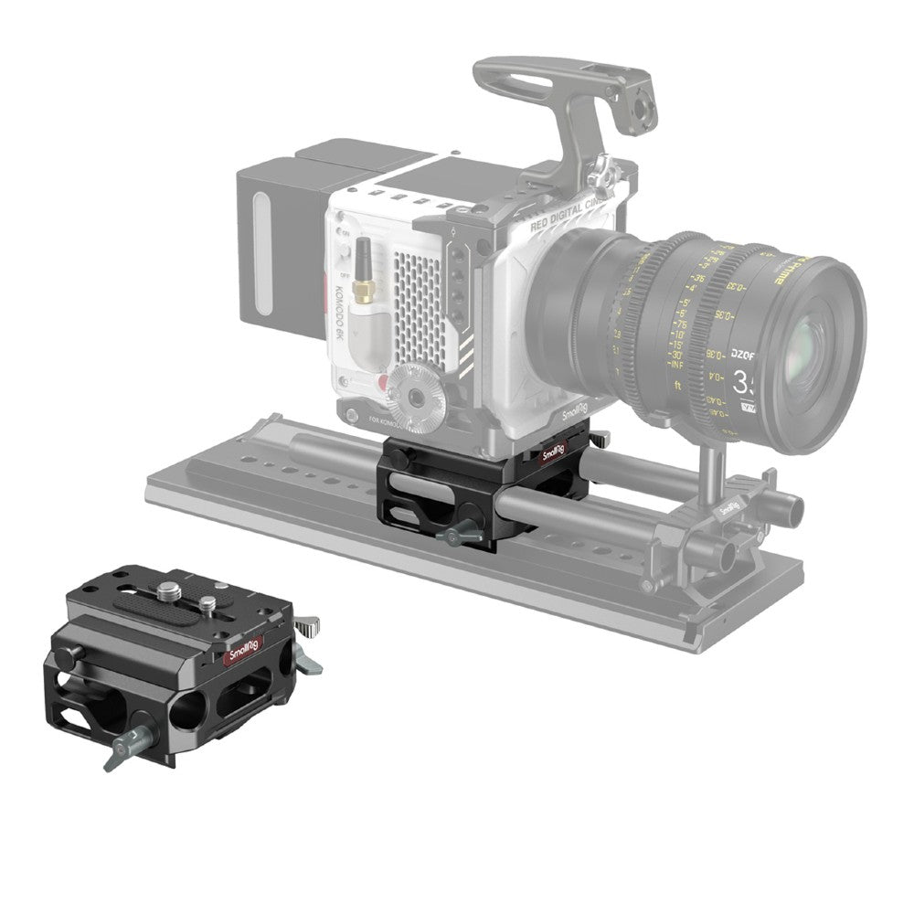 Piastra di base leggera SmallRig con doppio morsetto per asta da 15mm (versione in lega di magnesio)