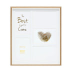 Portafoto multiplo Deknudt color legno con profilo bianco e passepartout per 5 foto 10x15 S46WG4
