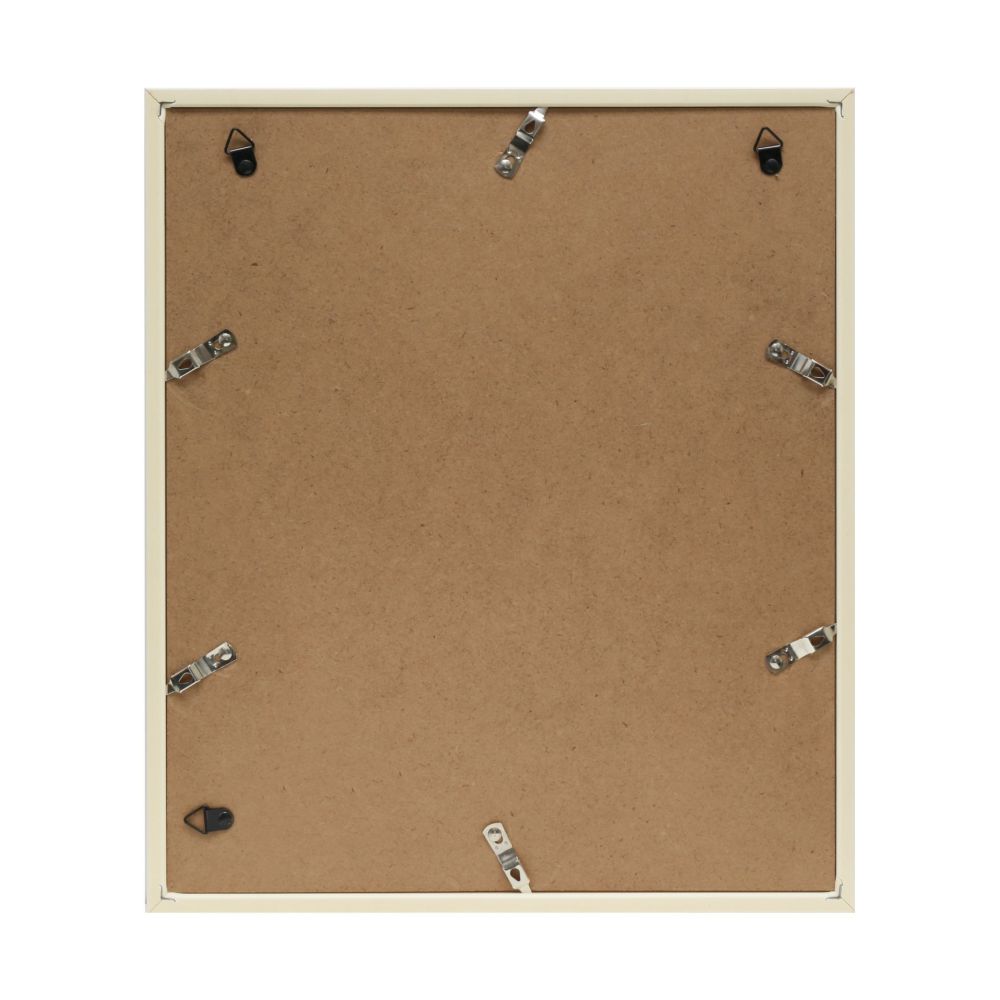 Portafoto multiplo Deknudt color legno con profilo bianco e passepartout per 5 foto 10x15 S46WG4