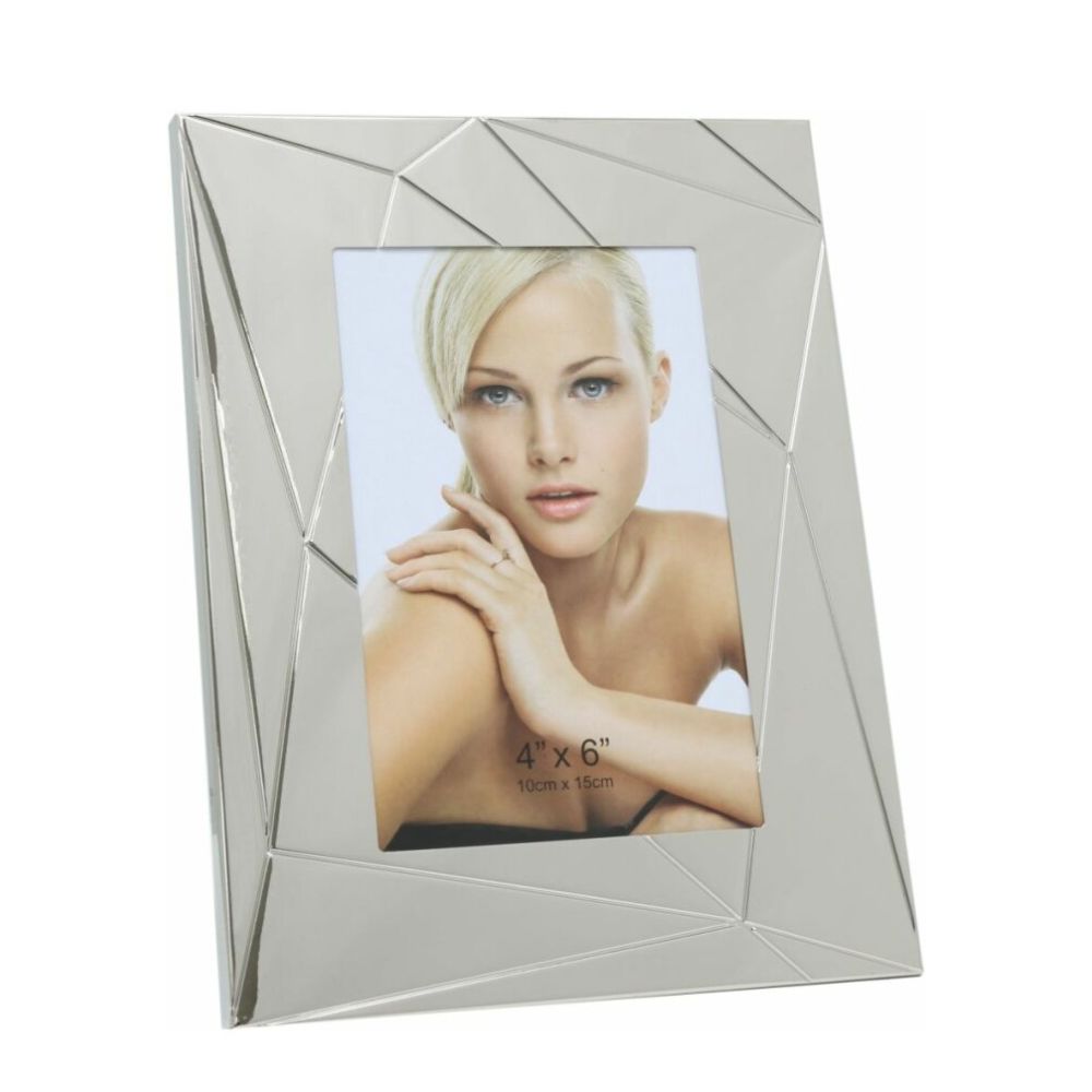 Deknudt Ampia cornice in metallo argento lucido 10x15