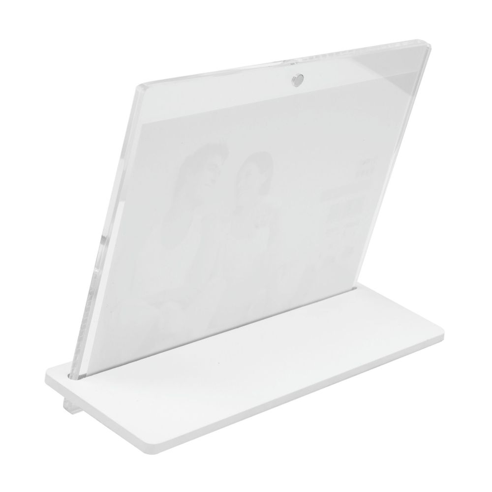 Deknudt Transparent photo frame 5.4mm thick with white stand 13x18 S58SD1