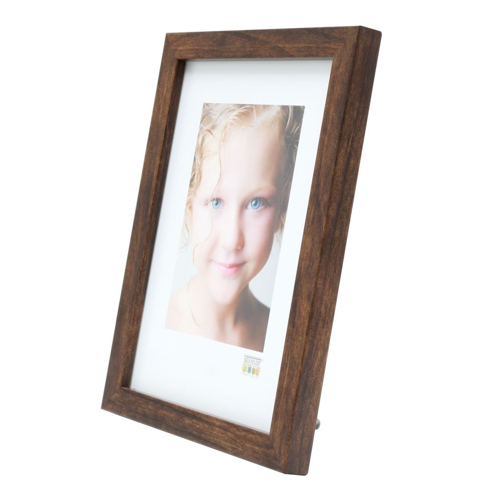 Deknudt Narrow frame in brown wood color 20x20 S43AH3