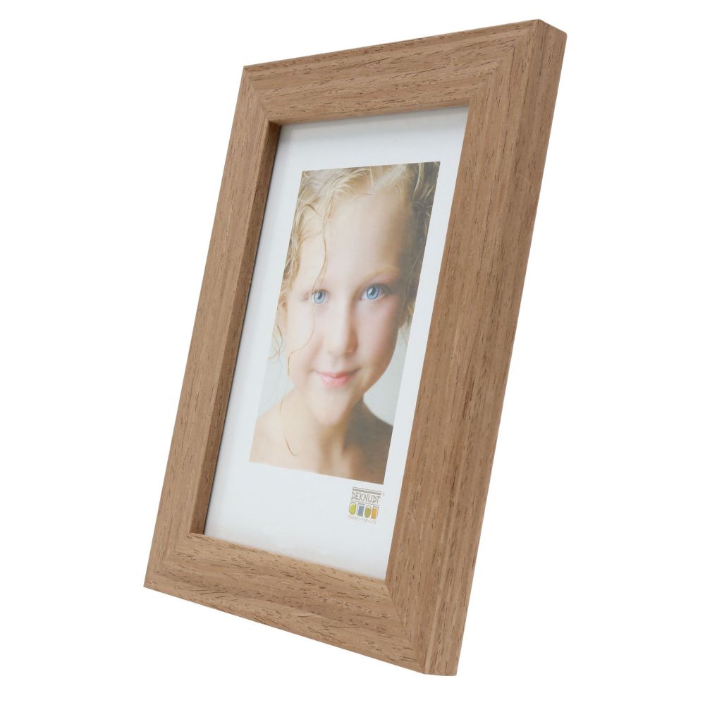 Deknudt Portafoto con impiallacciatura in vero legno color grigio 20x30 S46BH3