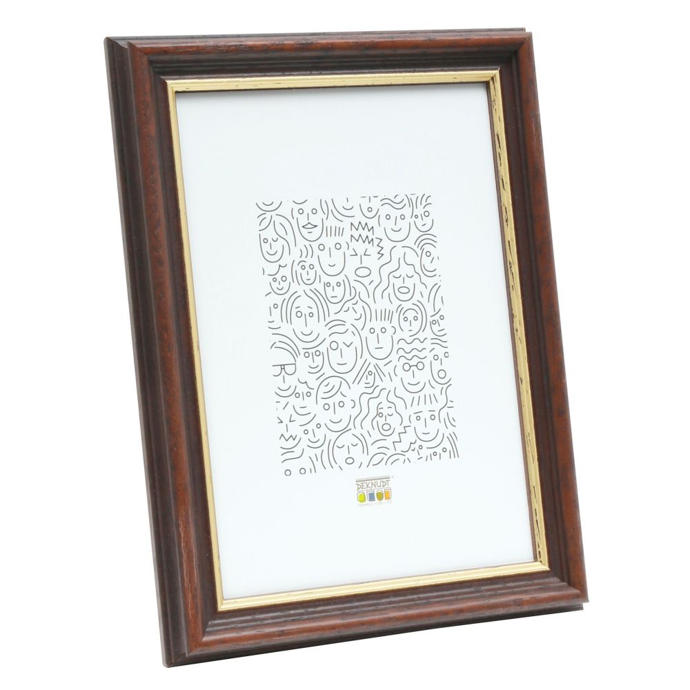 Deknudt Cornice classica in legno di noce scuro 24x30 S406H2