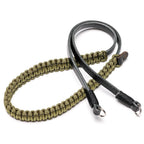 Cinturino Leica 18896 Paracord creato da COOPH nero/oliva 126cm