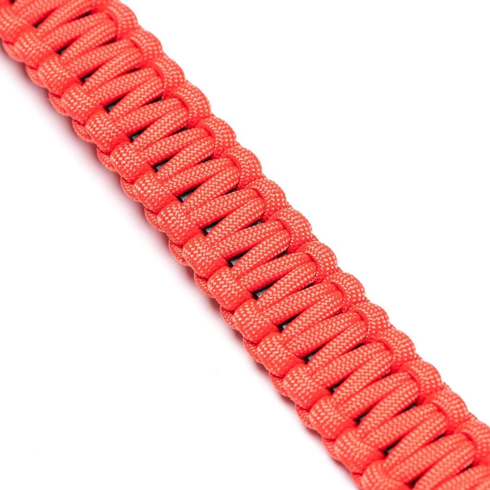 Cinturino Leica 18897 Paracord creato da COOPH nero/rosso 100cm