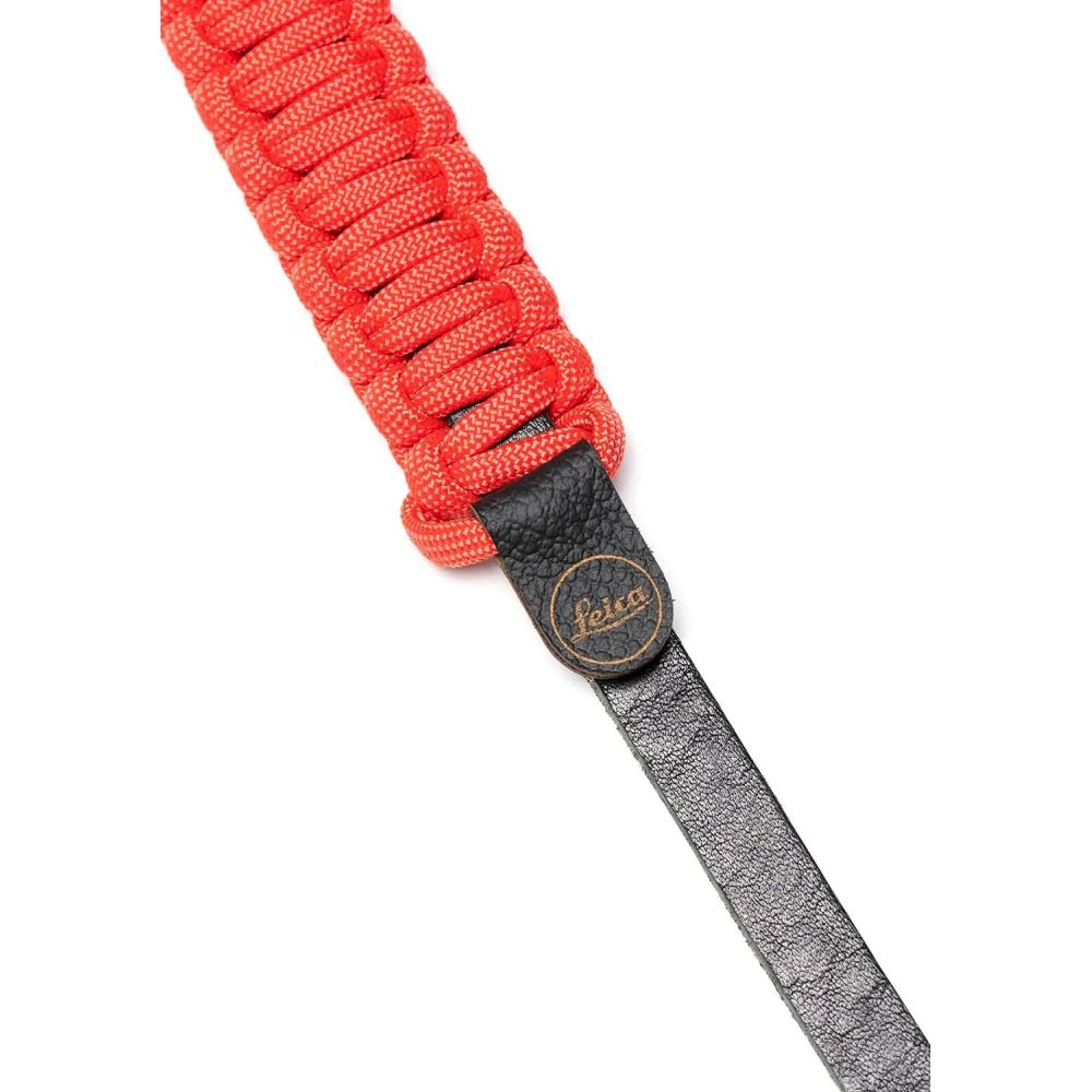 Cinturino Leica 18897 Paracord creato da COOPH nero/rosso 100cm