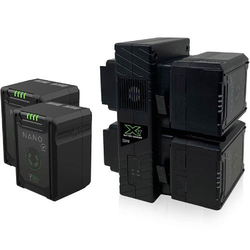 Core SWX Compact NANO V-Attacco Batteria Kit con caricabatterie (4x NANO-V150 e 1x GP-X4S)