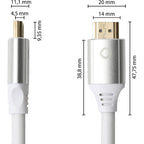 Black Magic Ultra High-Speed 4K/8K HDMI Cable 120Hz - 0.75M White