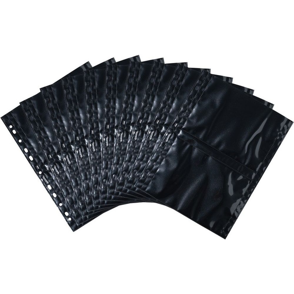 Herma maniche trasparenti nere 13x18 orizzontale 10 pz.