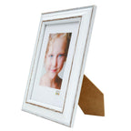 Deknudt Cornice bianca con accento marrone 15x20 S221H3