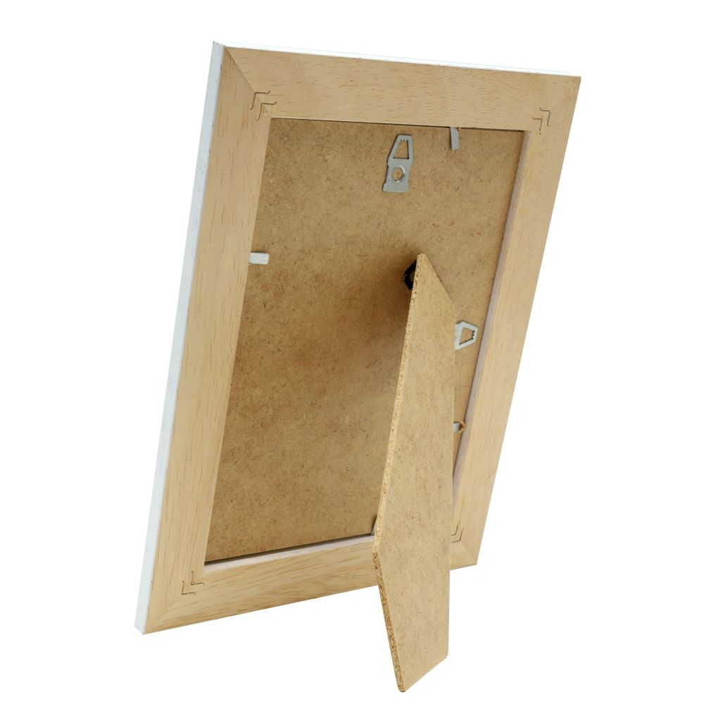 Deknudt Cornice bianca con accento marrone 15x20 S221H3
