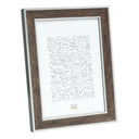 Deknudt Wooden photo frame in dark brown wood colour with silver piping 15x20 S40YOUR3