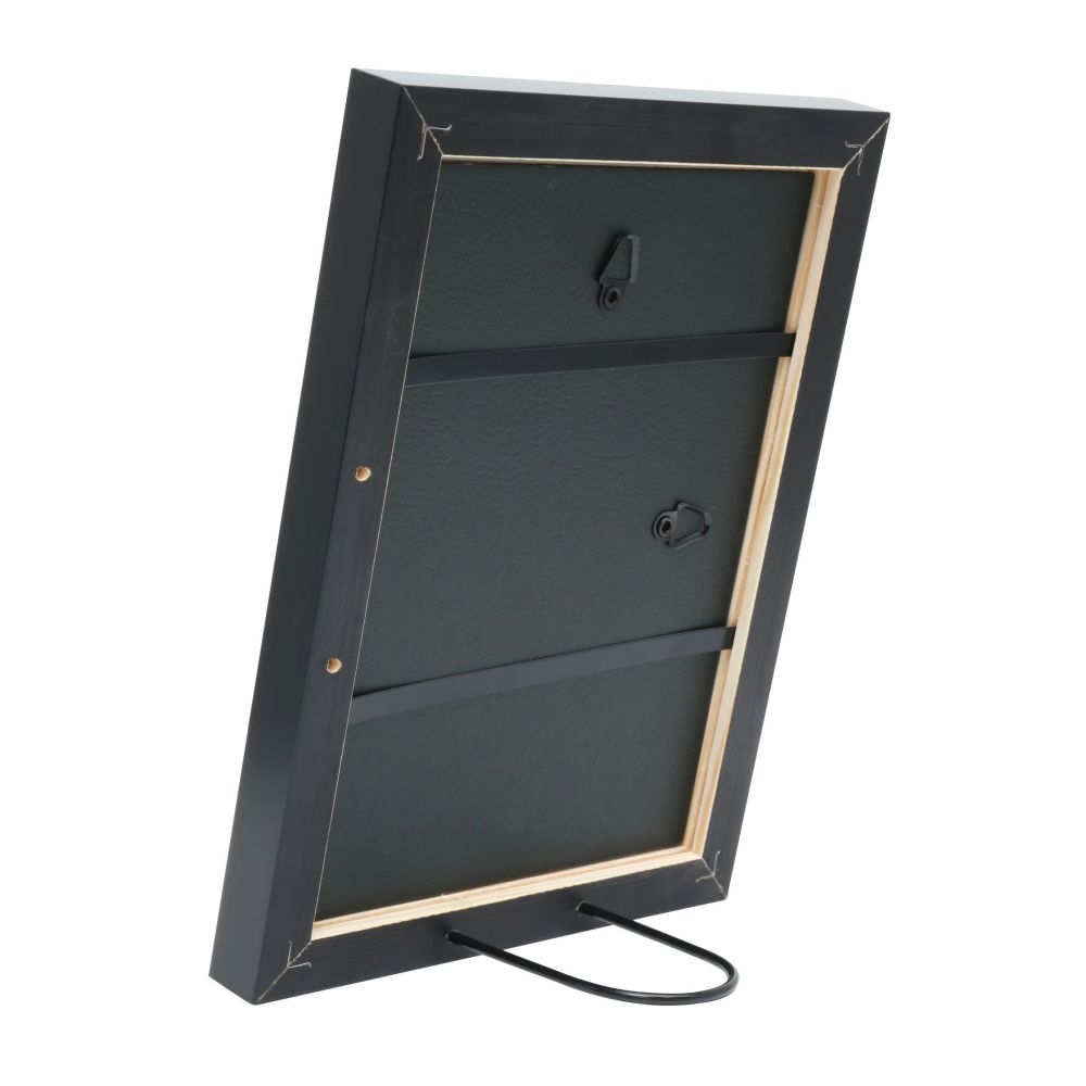 Deknudt Wooden photo frame in dark brown wood colour with silver piping 15x20 S40YOUR3