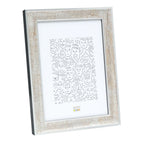 Deknudt Silver-colored wooden photo frame with dark brown crackle finish 15x15 S40YOUR9