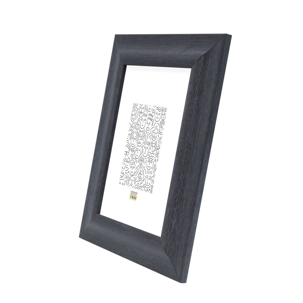 Deknudt Black photo frame with wood structure 15x20 S45MF2