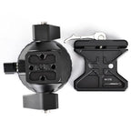 Sunwayfoto Testa a due vie con morsetto e piastra QR DT-03