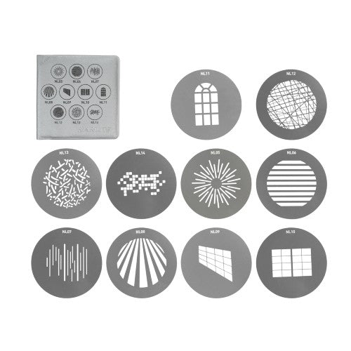 Attacco di proiezione Nanlite FM-attacco GOBO Set 1 (10pc)