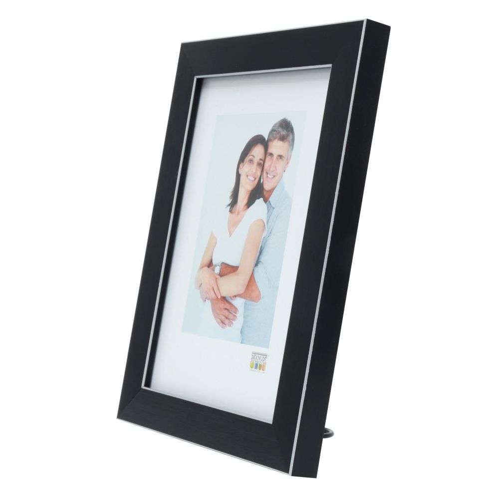 Deknudt Portafoto nero con bordo argento 20x20 S41VK2