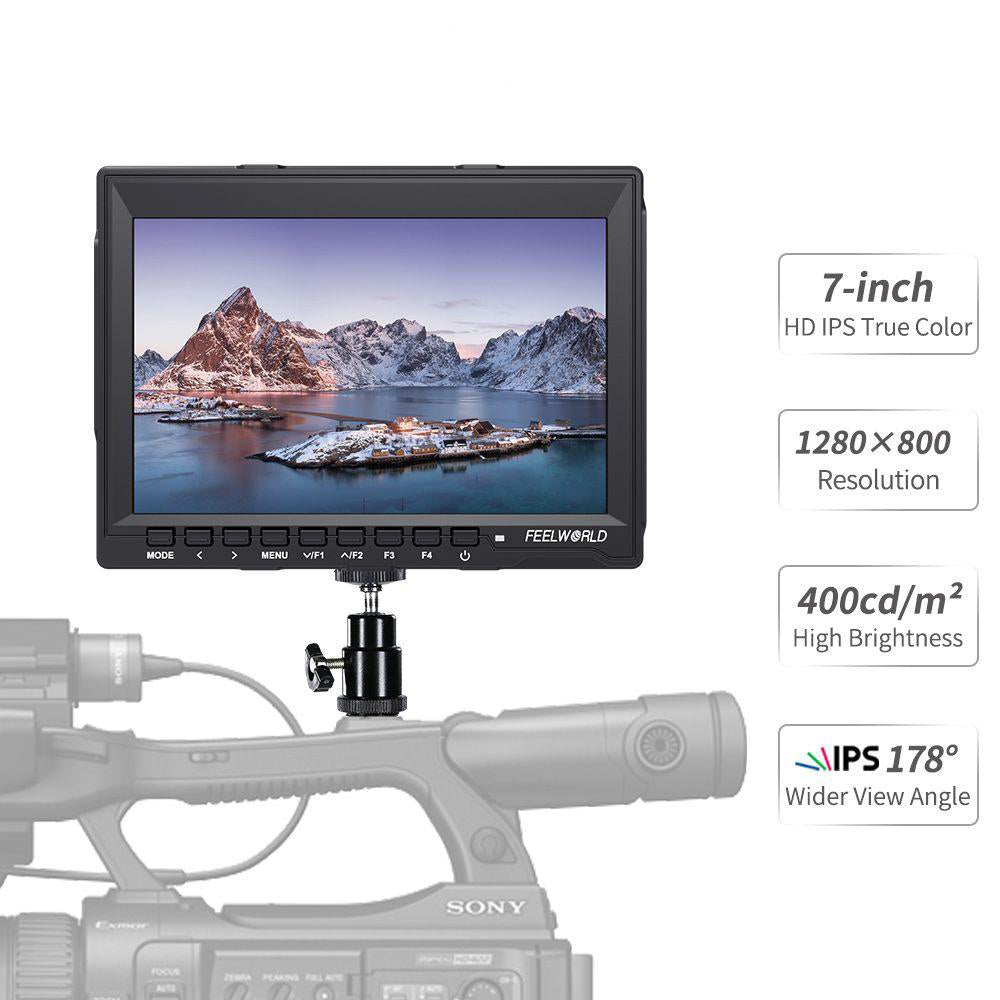 Feelworld 7" FW759 REFLEX Monitor HD Video Assist IPS 1280X800 4K HDMI AV