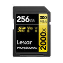 Lexar Professional Gold SD Card UHS-II - R300/W260 MB/s - 256GB – V90
