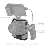 SmallRig 3594 Gabbia per Sony Alpha 7S III/Alpha 7 IV/Alpha 7R IV/Alpha 1 con impugnatura per batteria VG-C4EM
