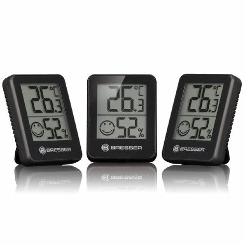 Bresser Temeo Hygro Indicator 3 Unit Set Black