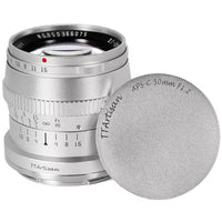 TTArtisan APS-C 50mm f/1.2 Fuji X-mount Silver