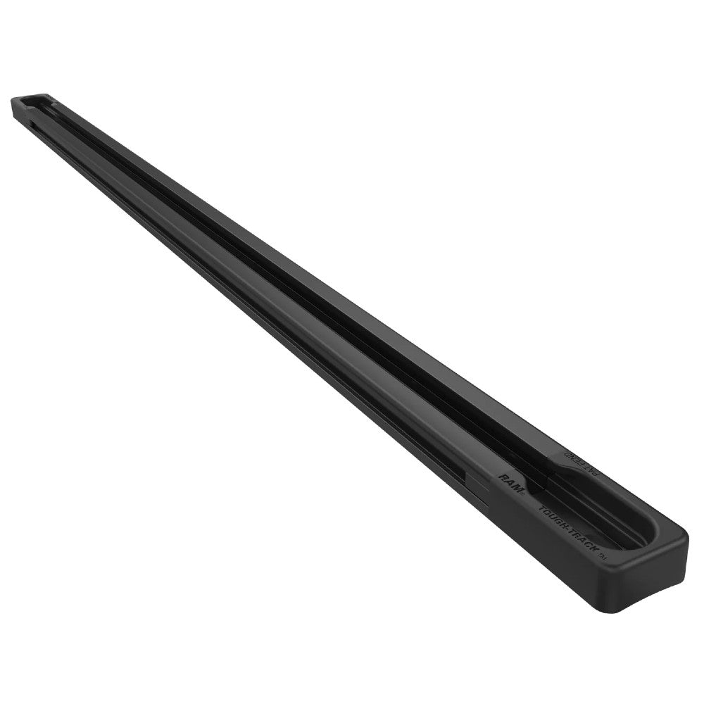 RAM Mounts Binario in alluminio estruso nero da 17 pollici con tappi terminali