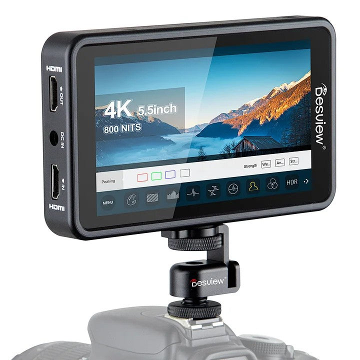 Desview R5ii 5,5 inch on fotocamera monitor