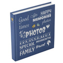 Henzo Photo Album 100 pgs. Wording 30x30 - Blue