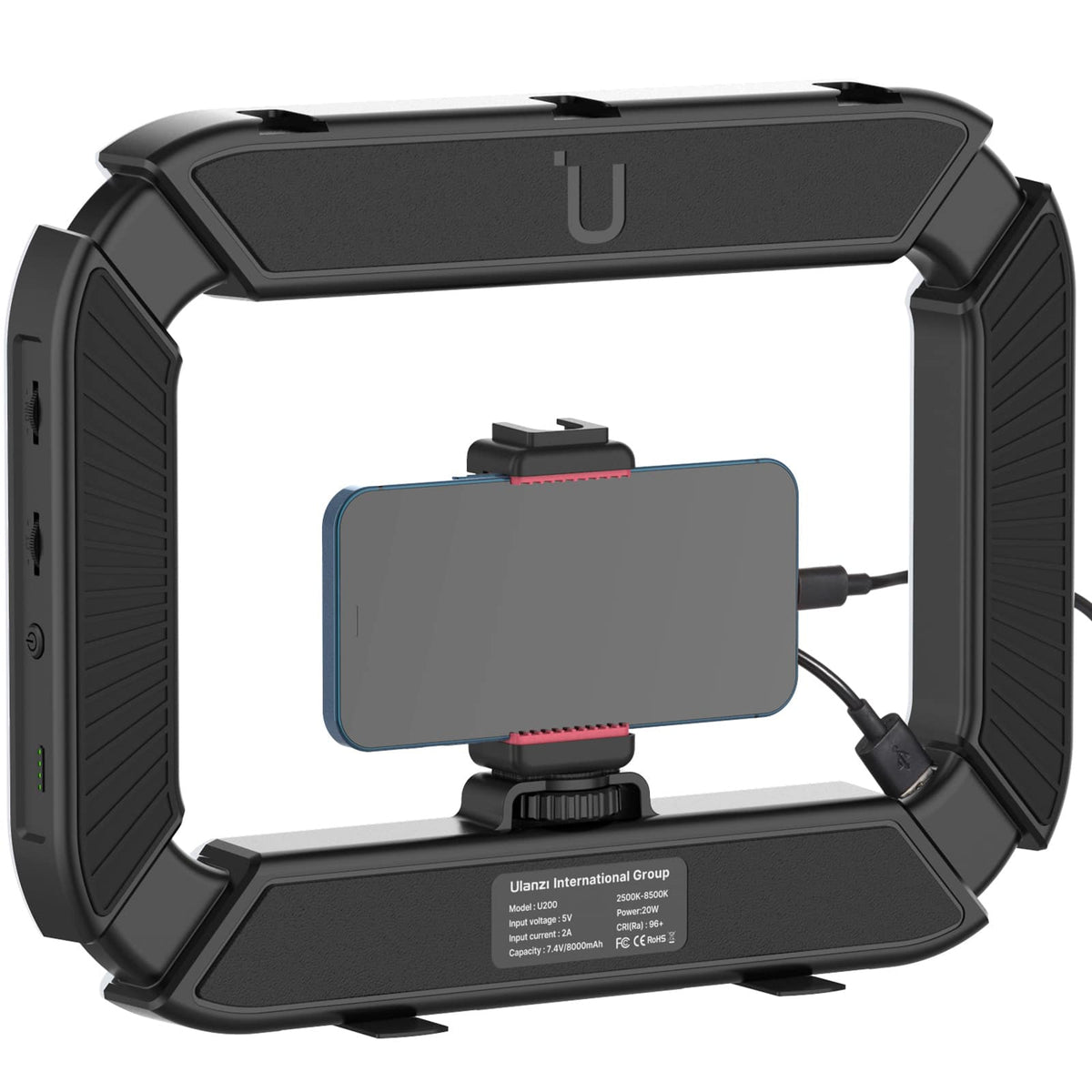 Ulanzi U200 Lampada ad anello Impianti per video + Powerbank 8000MAh
