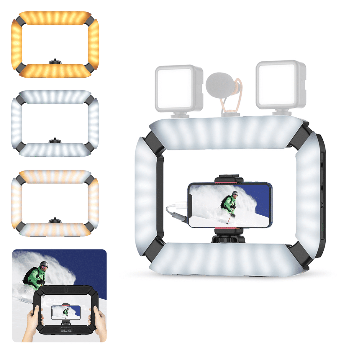 Ulanzi U200 Lampada ad anello Impianti per video + Powerbank 8000MAh