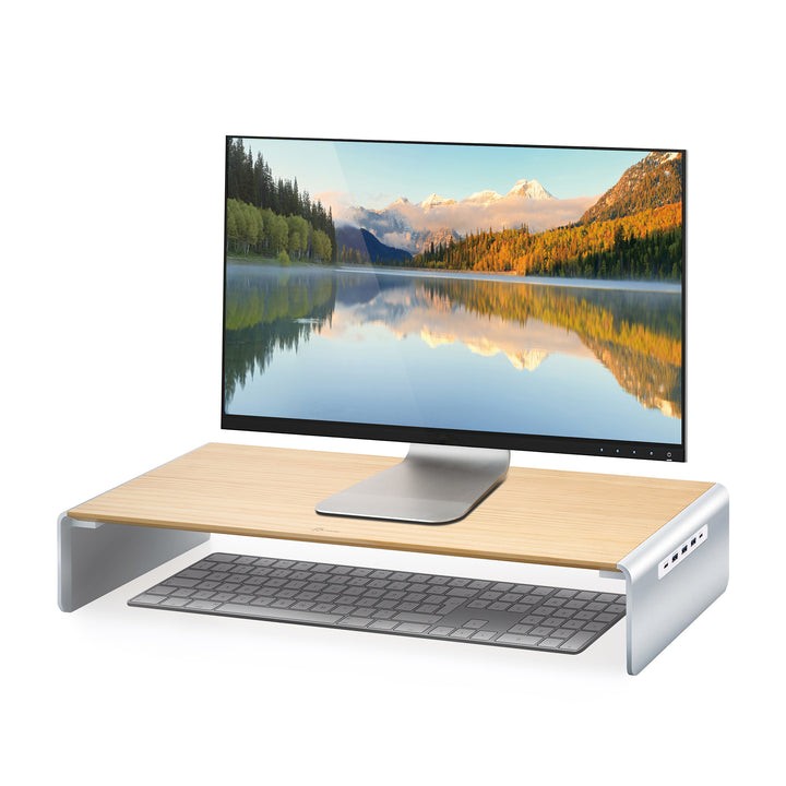 j5create Wood Monitor Supporto con Docking Station
