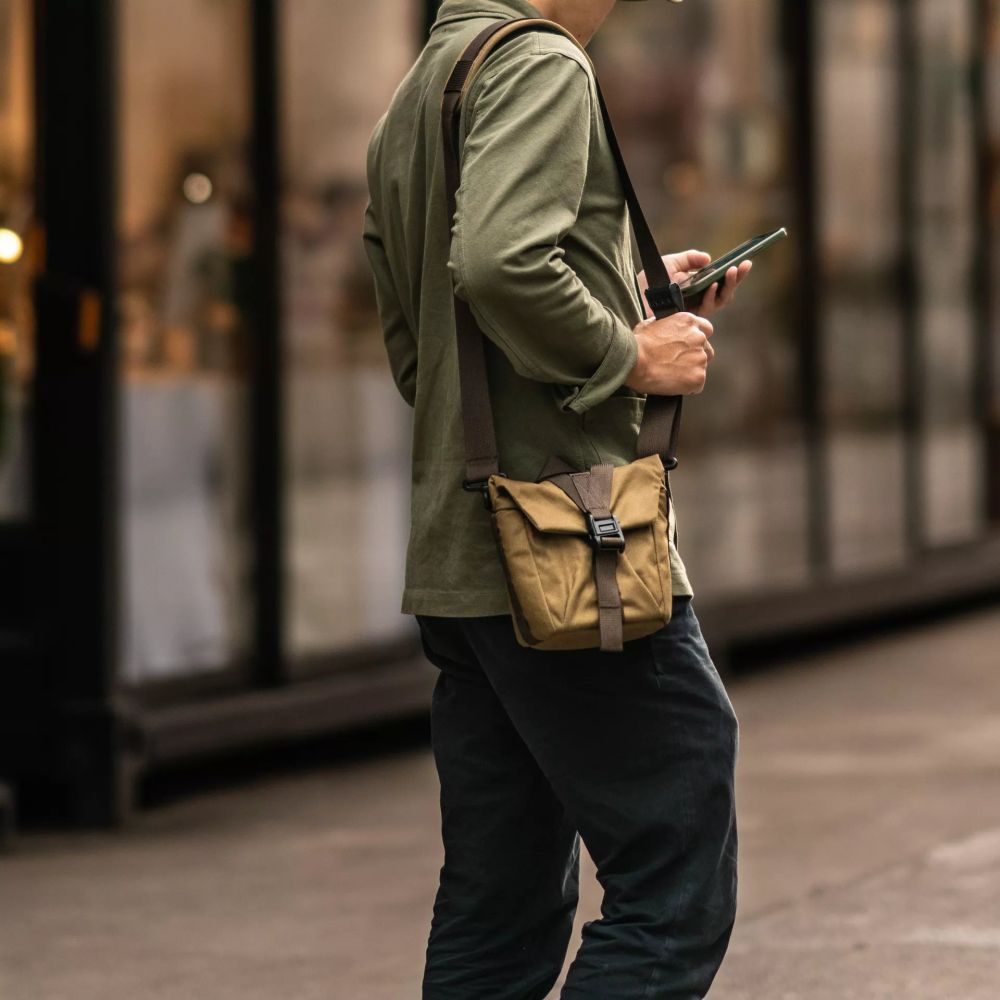 Wotancraft Pilot Travel Borsa per fotocamera 2L - marrone kaki