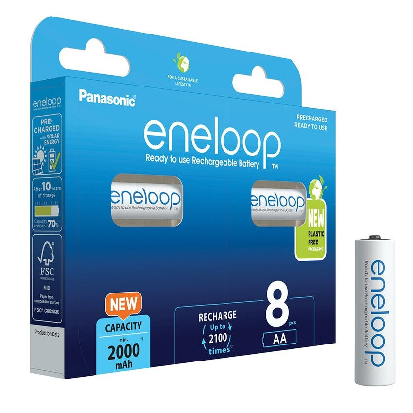 Panasonic Eneloop 8x (AA) 2000mAh Rechargeable Batteries