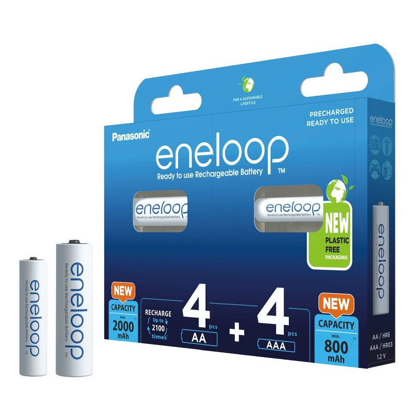 Panasonic Eneloop 4x (AA) 2000mAh + 4x (AAA) 800mAh