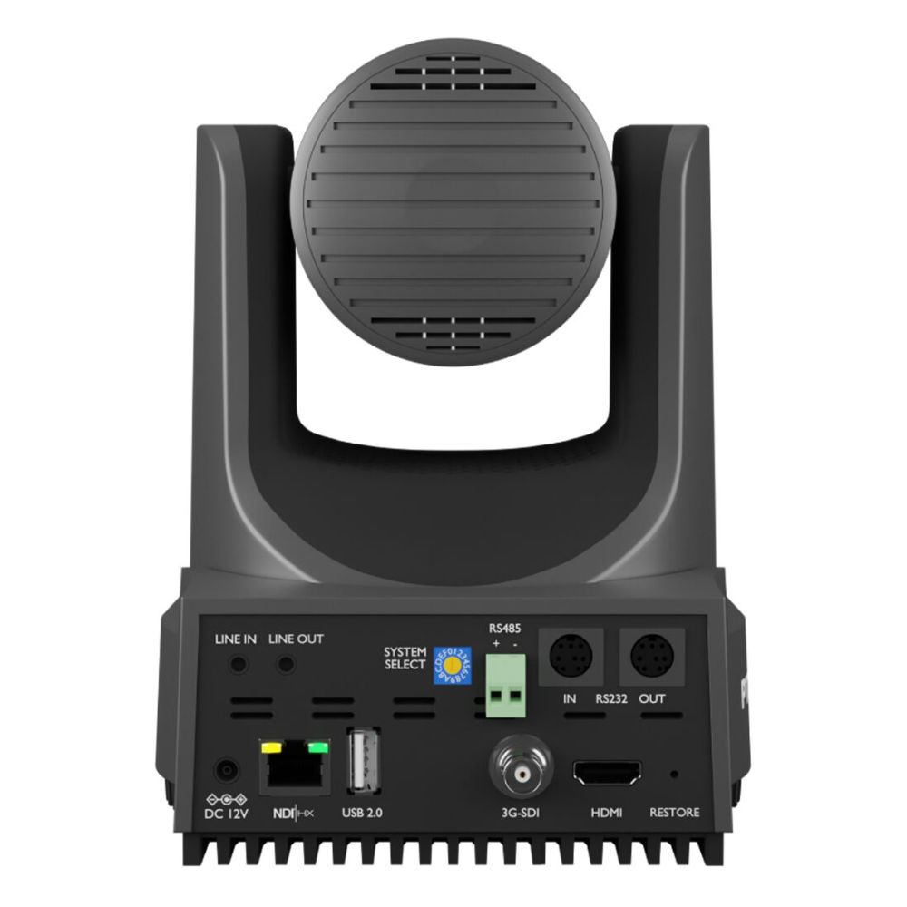 PTZOptics Move 4K, una telecamera PTZ di terza generazione, zoom ottico 12x grigio